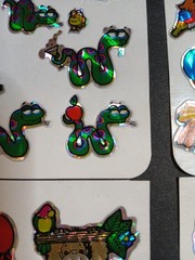 Vintage 1980s Stickers Prism Sparkle BJ Unicorns Insects Animals Faces 12 Sheets