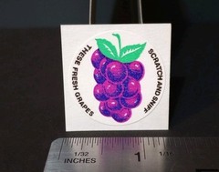 Vintage Stickers 3M Murple SCRATCH AND SNIFF Sticker Mod Grape VTG 80s