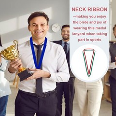 Award Neck Ribbons 25 Pack Polyester Medal Lanyards with Snap Clip Blank Awar…