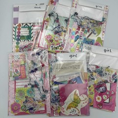 Junk Journal Starter Kit ~ Stickers, Ephemera, Lace, Fabric – U Pick theme Scrap