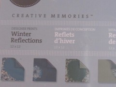 Creative Memories Winter Reflections Designer Paper – NEW 8 sheets Printed Paper