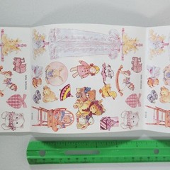 Vintage NRN Designs Baby Girl Toy Sticker Roll Lot of 11 Sheets
