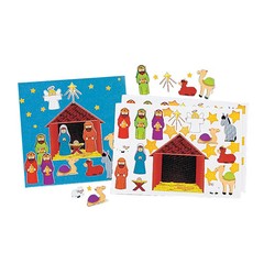 Oriental Trading Religious Make-A-Nativity-Scene Sticker Sheets, 6 1/2″ x 4