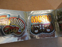 vintage stickers MUSIC THEME 1 sheet of 4 : Unknown source.