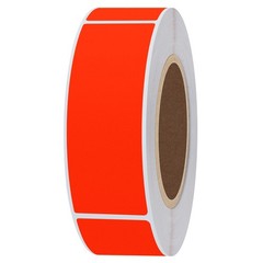 1×3 Inch Color-Labels Fluorescent Red Sticker Rectangle 500 Labels Per Roll (…