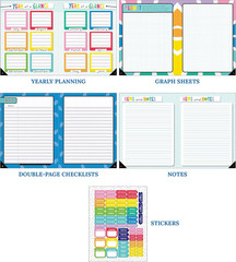 Teacher Planner 8×11 Undated Lesson Plan Book with Stickers, Schedule, Calendar