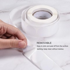 Color Sticker Round Label 25mm for Office Marker White 500 Per Roll Pack of 2