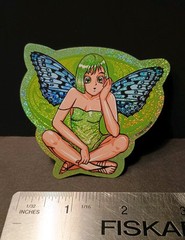Vintage Stickers Fairy Prism Vending Machine Sticker Dykom 2000