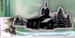 New Penny Black RUBBER STAMP Christmas WINTER SOLACE CHURCH