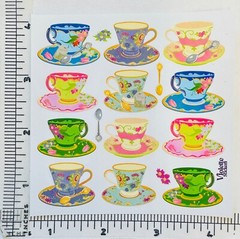 Violette Stickers English Teacups Teatime Party Crafts Planner Supply Scrapbook