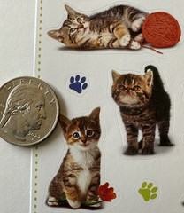 PUPPY & KITTY Kid Squad Stickers(18pc)AGC…Pet…Paw print…Companion…Card Making…