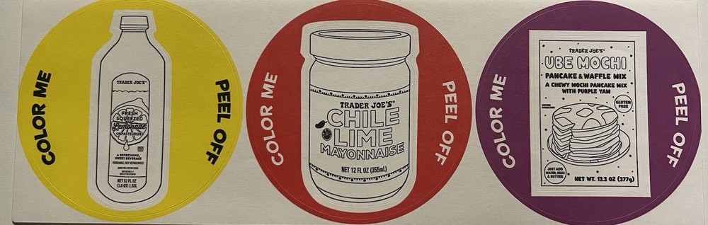 Trader Joe’s Stickers Color In