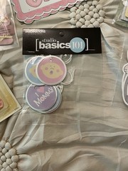 Creative Imagination Studio Basics 101 Welcome Home Baby Metal Rim Tag Scrapbook