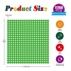 11760Pcs Small Colored Dot Stickers, 1/4″ Rainbow Colored Coding Labels Tiny …