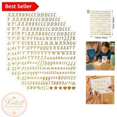 Golden Vinyl Letter Stickers (0.5 inch) – 1000 PCS for DIY Crafts & Scrapbooking