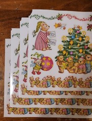 PSX Designs Collectible Vintage Sticker Sheet ~ Christmas Bears. VRHTF (2002)