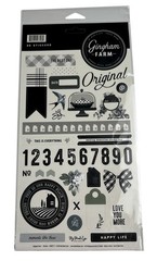 MY Minds Eye 12 x 6 Inch Sticker Pack Gingham Farm Home Farm Life Family