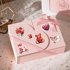 200 Pcs Valentines Day Heart Stickers for Journals Cards Gift Wrapping Scrapbook