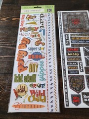 Lot of Scrapbook Stickers for Boys Epoxy K&Co Deja Views Dad Boy Vintage NEW #8