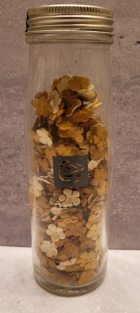 Prima Jar Got Flowers Cream Yellow Paper Flowers New Crafting Scrapbooking