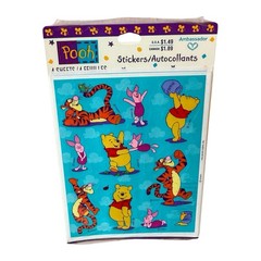 Vintage Ambassador Disney Winnie The Pooh Stickers 4 Sheets Piglet Tigger Honey