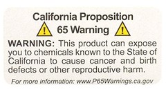 California Proposition 65 Warning Labels Bulk Pack 1 x 2 Inch 5,000 Total Labels