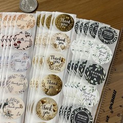 200pcs Cute Thank You Stickers 1” Small Business for Decorate Envelopes Sealing