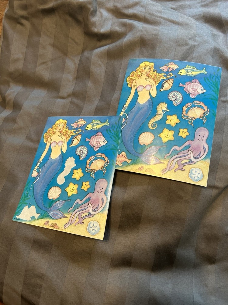 Forget Me Not American Greetings Under The Sea Mermaid Ocean Sticker Sheets