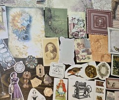 Junk Journal Kit Vintage Style Paper Stickers Tags Tickets Images Ephemera Craft