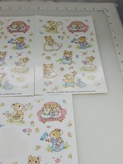 Vtg Sticker Sheets Mouse Mice Cute Cartoon Animals Current 3 Sheets -1 Sticker