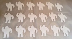Bigfoot * Yeti * Sasquatch Die Cuts * Set of 18 * White or Kraft Cardstock