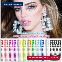 2800 Pcs Self Adhesive gems Stickers for Crafts,20 Colors Rhinestones for Bedazz
