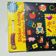 Vtg SandyLion Stick & Learn Sticker Activity and Coloring Book NOS PLEASE READ