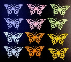 12 Butterfly Die Cut Scrapbook Card Embellishment Multi Color