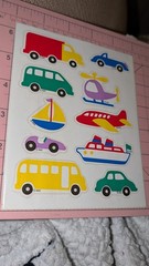 Vintage Stickers American Greetings Transportation Car Truck Plane Boat 1 Sheet