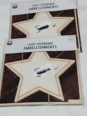 P13 Light Chipboard Embellishments Bundle 10assorted medium & large sizes