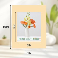 15 Pack 8×10 Picture Mats, Mixed Colors Frame Mattes for 5×7 Pictures Photo F…