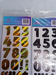 Silver Holographic Foil Project Letters & Numbers Stickers 2 in 115 CT Lot Of 3