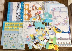 Scrapbook BABY BOY PAPER, STICKERS, EMBELLISHMENTS