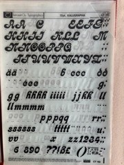 6 Letraset INSTANT LETTERING Transfer Letters 72pt Kalligraphia nice 2