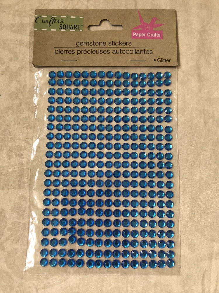 Crafter’s Square Paper Crafts Blue Gemstone Stickers New in Package