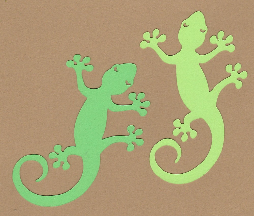 Lizard Die Cuts – Gecko Die Cuts, 4-inches long – 6 pcs. – Scrapbooking Die Cuts
