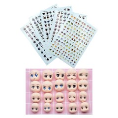5 Sheet of Stickers Eyes Water Decals DIY Cartoon Eyes Stickers Anime Figurine