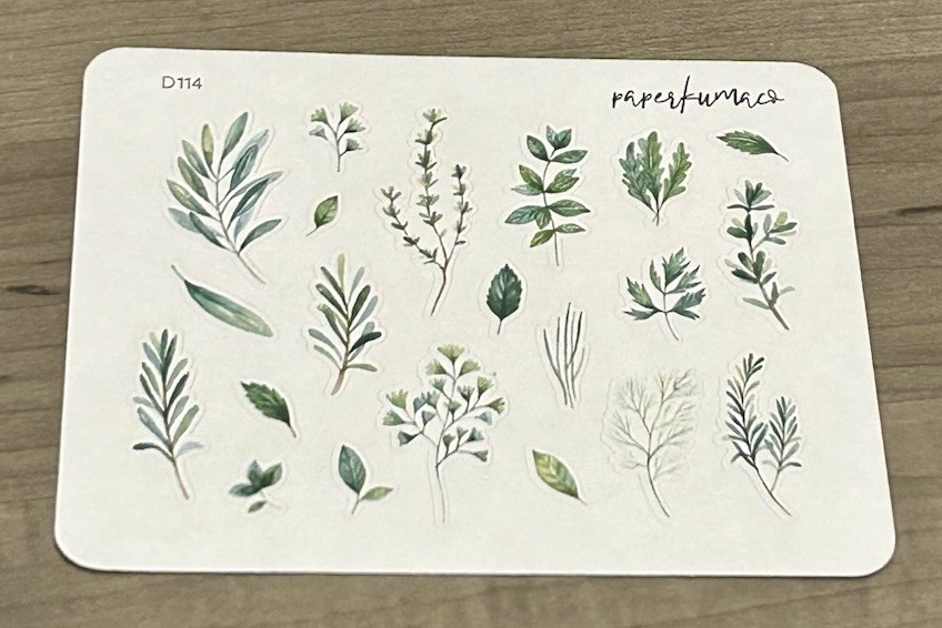 NEW Paper Kuma Co Floral Sticker Sheet PaperKumaCo Stickers
