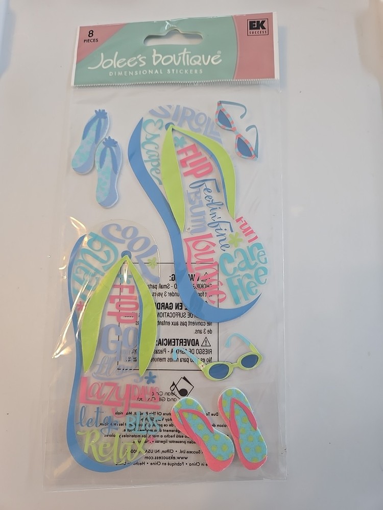Jolee’s Boutique FLIP FLOP FLIP FLOPS Scrapbooking Stickers