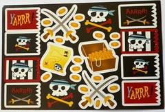 PIRATES TREASURE Stickers(30pc) •Skull & Crossbones•Gold•Swords •Map•Card Making