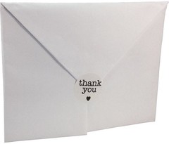 500 White Thank You Stickers – 1 Inch Round Adhesive Labels for Packaging, Gifts