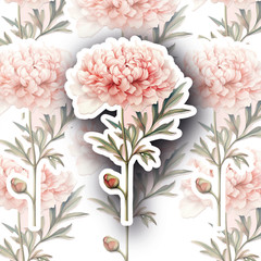 Laminated decal/sticker–UV/Water resistant for in/outdoor use – Floral Sticker