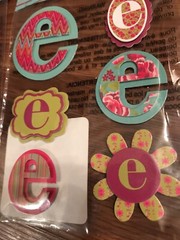 Scrapbook Stickers Letters Alphabet Monogram Wood & 3D Floral 6 Pkgs NEW Craft