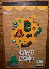 Darcie Summer Camp Camo Camping Hiking Fire Canoeing Sticker Book 286 Pcs 6 Shts